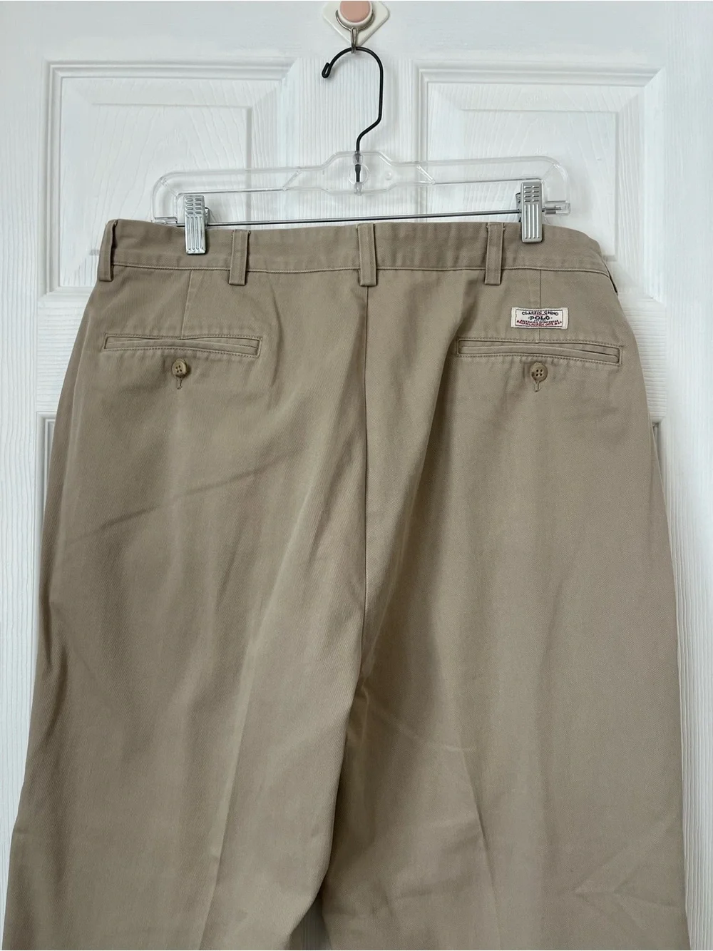 Polo Ralph Lauren Andrew pants Men’s Pleated Khaki tan Chinos pants size 36x30